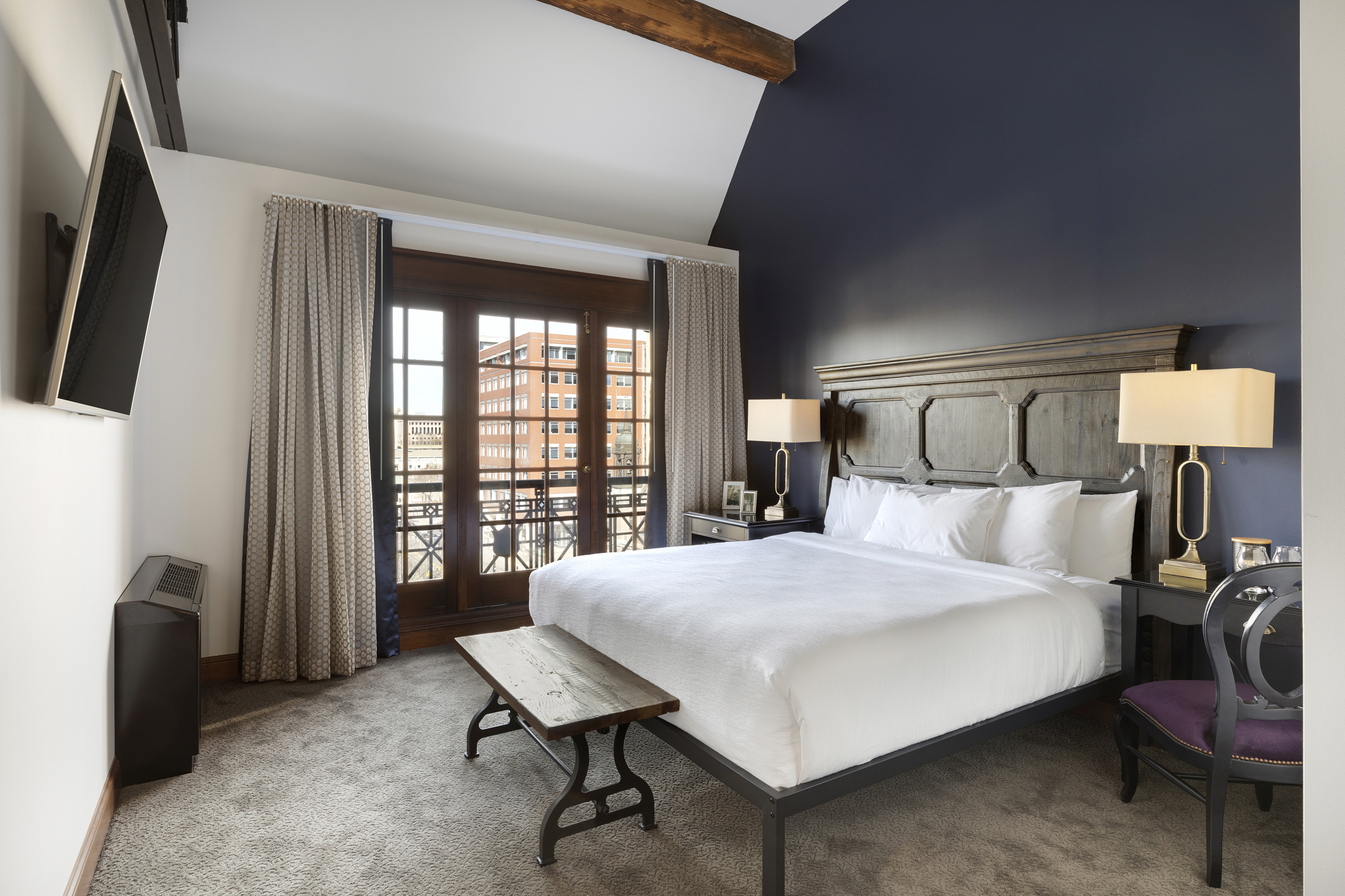 Vaulted Ceilings over bed